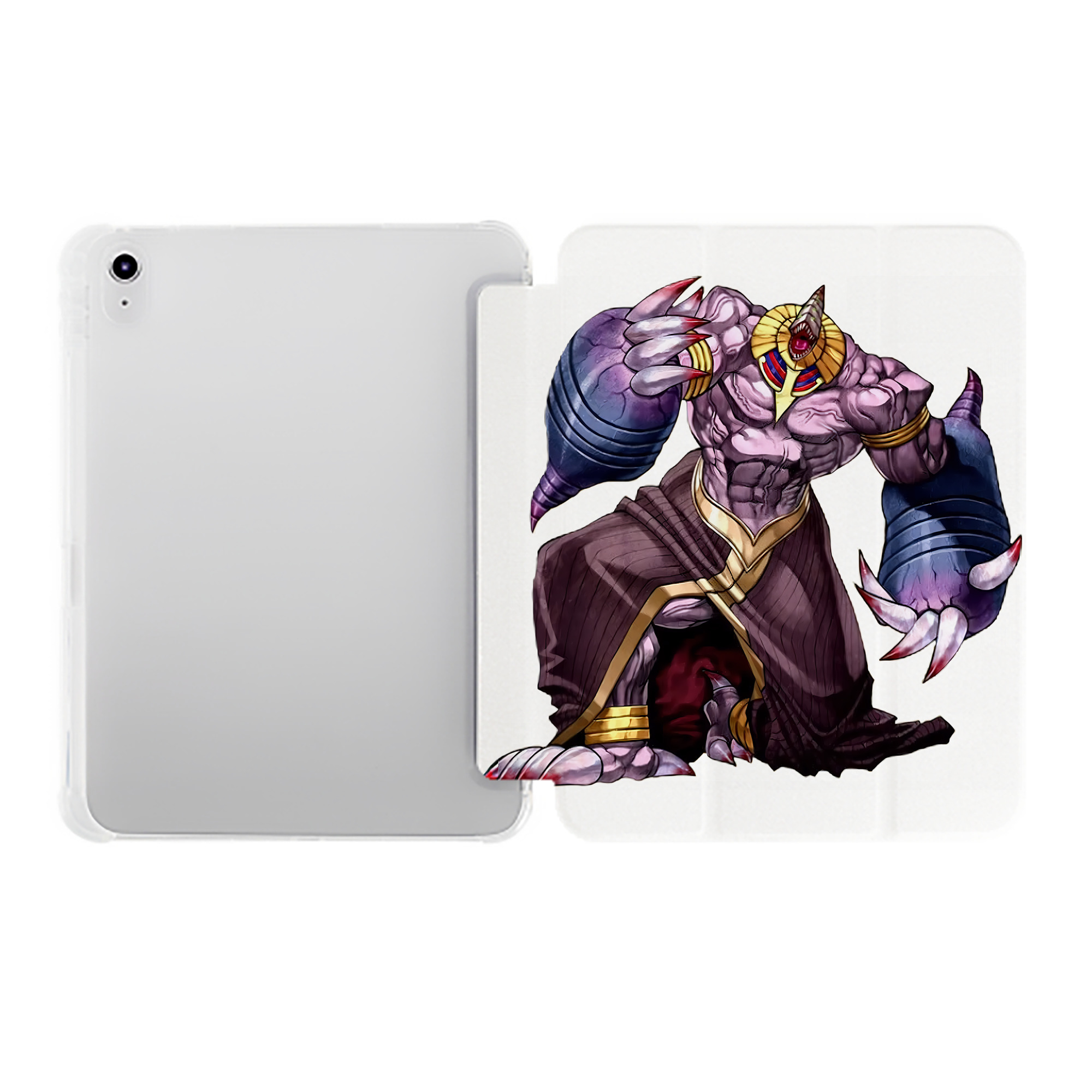 （画像用） 遊☆戯☆王 Yu-Gi-Oh! IPad ケース ペン収納付き 三つ折りスタンド PUレザー×シリコン 対応機種9.5/10.5/10.9インチ